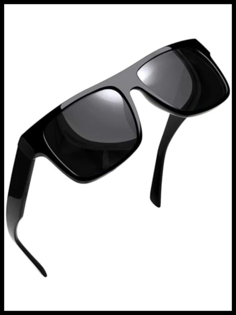Polarized UV400 Flat Top Square Sunglasses Acetate TR90